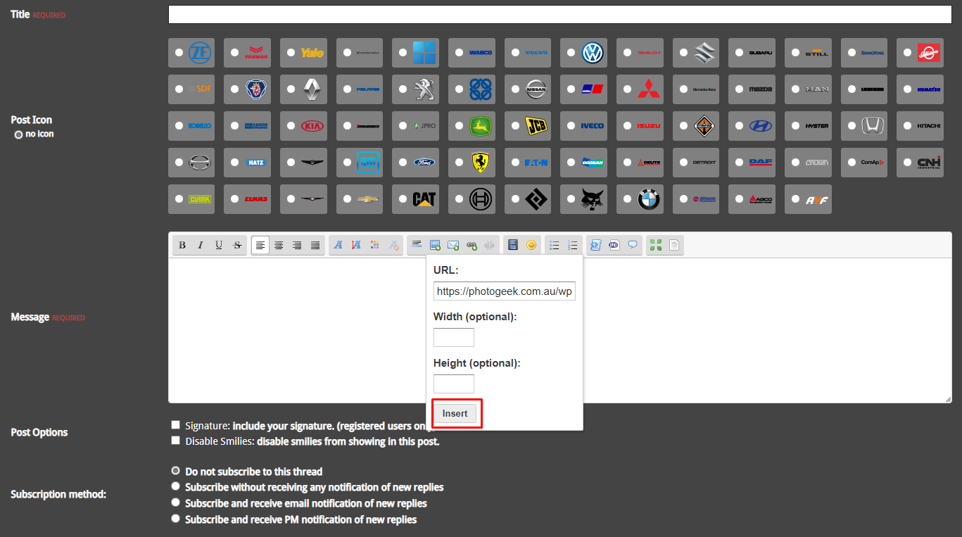 Step 3 - Confirm image URL